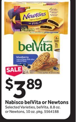 Stop&Shop Nabisco belvita or newtons offer