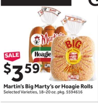 Stop&Shop Martin's big marty's or hoagie rolls offer