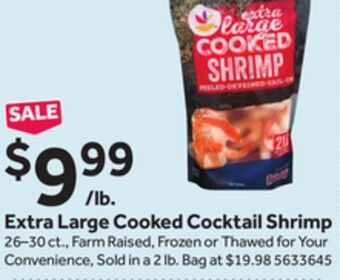 Stop&Shop Extra large cooked cocktail shrimp offer