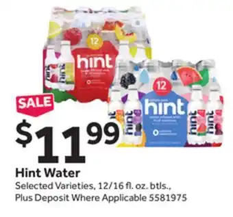 Stop&Shop Hint water offer