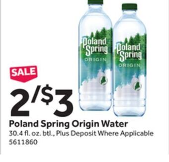 Stop&Shop Poland spring origin water offer