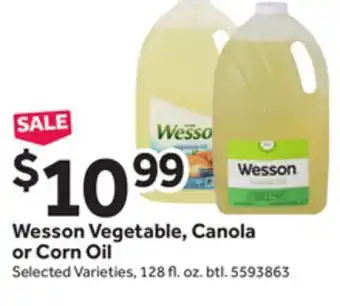 Stop&Shop Wesson vegetable, canola or corn oil offer