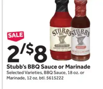 Stop&Shop Stubb's bbq sauce or marinade offer