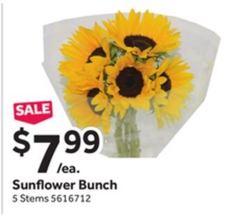 Stop&Shop Sunflower bunch offer