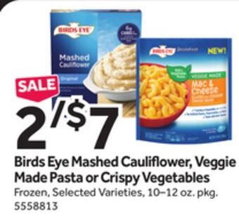 Stop&Shop Birds eye mashed cauli ower, veggie made pasta or crispy vegetables offer