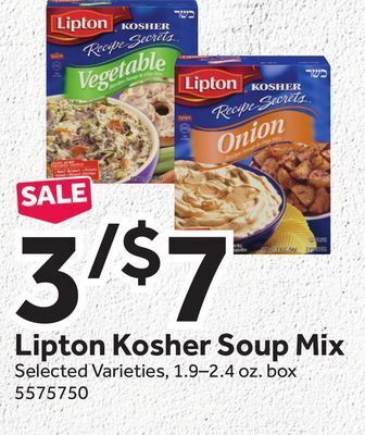 Stop&Shop Lipton kosher soup mix offer