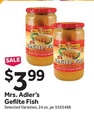 Stop&Shop Mrs. adler's gefilte fish offer