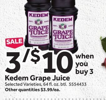 Stop&Shop Kedem grape juice offer