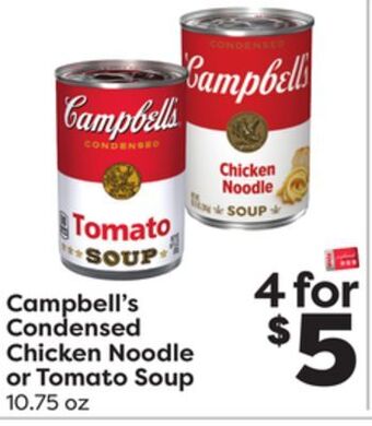 Weis Markets Campbell's condensed chicken noodle or tomato soup offer