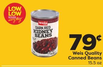 Weis Markets Weis quality canned beans offer