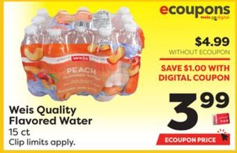 Weis Markets Weis quality flavored water offer