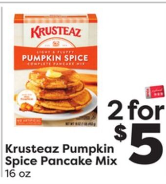 Weis Markets Krusteaz pumpkin spice pancake mix offer