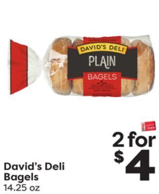 Weis Markets David's deli bagels offer