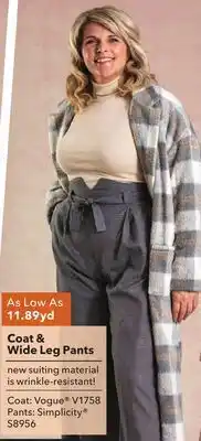 Coat & wide leg pants