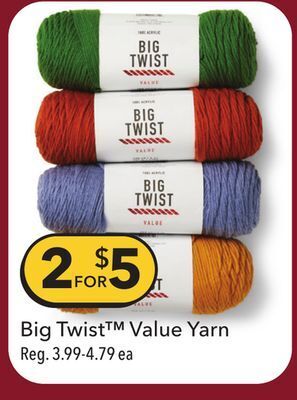 JOANN Big twist™ value yarn offer