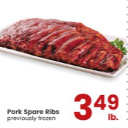 Albertsons Pork spare ribs offer