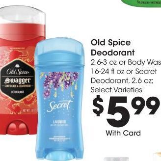 Kroger Old spice deodorant offer