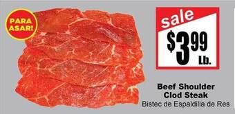 Rancho Markets Beef shoulder clod steak offer