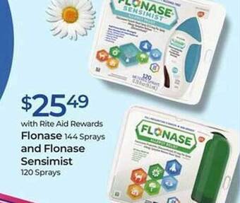 Rite Aid Flonase and flonase sensimist offer