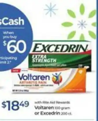 Rite Aid Voltaren or excedrin offer