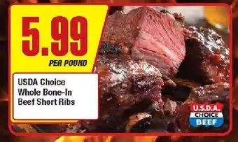 Usda choice whle bone-in beef short ribs