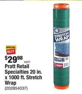 The Home Depot Pratt retail specialties 20 in. x 1000 ft. stretch wrap offer
