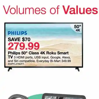Philips 50" 4k smart tv