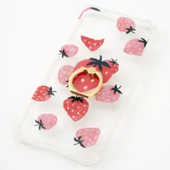 Claire's Strawberry ring holder protective phone case - fits iphone® 12/12 pro offer