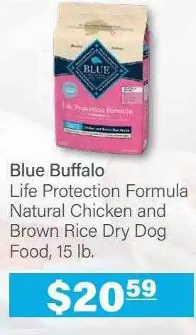 Commissary Blue buffalo life protection formula natural chicken and brown rice dry dog food, 15 lb. offer
