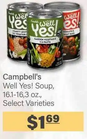 Commissary Campbell's well yes! soup offer