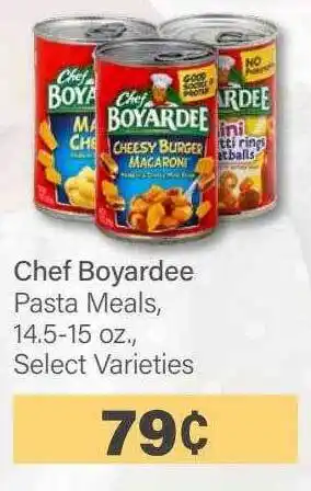 Commissary Chef boyardee pasta meals, 14.5-15 oz. offer
