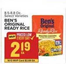 Food Lion Ben's original ready rice offer