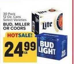 Food Lion Bud, miller or coors offer