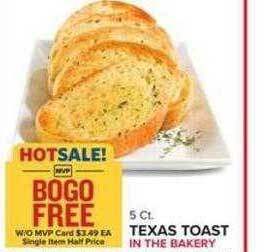 Food Lion Texas toast offer