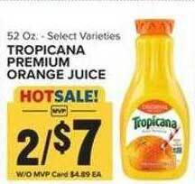Food Lion Tropicana premium orange juice offer