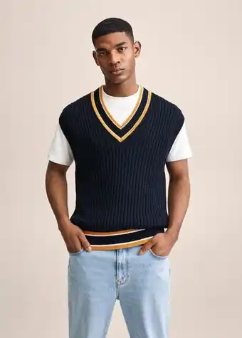 Mango Cotton varsity vest offer