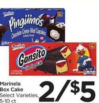 Food 4 Less Marinela box cake offer