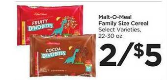 Food 4 Less Malt-o-meal family size cereal offer