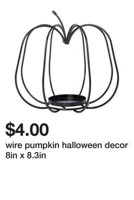 Five Below Wire pumpkin halloween decor 8in x 8.3in offer