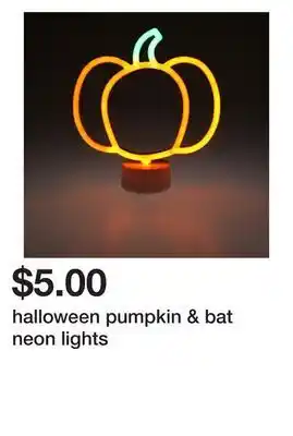 Five Below Halloween pumpkin & bat neon lights offer