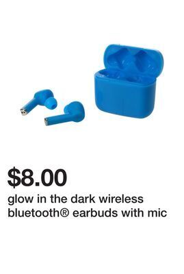 Five Below Glow in the dark wireless bluetooth® earbuds with mic offer