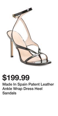 TJ Maxx Made in spain patent leather ankle wrap dress heel sandals offer