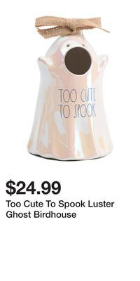 TJ Maxx Too cute to spook luster ghost birdhouse offer