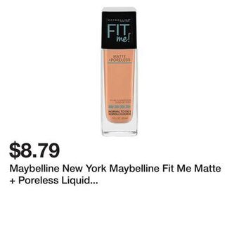 Kmart Maybelline new york maybelline fit me matte + poreless liquid foundation, light honey, 1 fl. oz. offer