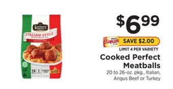 ShopRite Cooked perfect meatballs offer