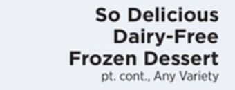 ShopRite Dairy-free frozen dessert offer