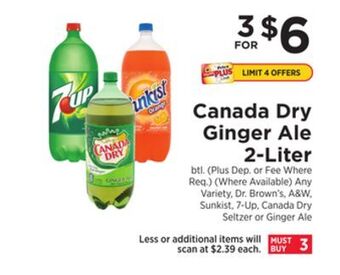 ShopRite Ginger ale 2-liter offer