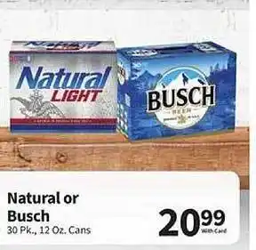 Food City Natural or busch offer