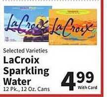 Food City Lacroix sparkling water offer