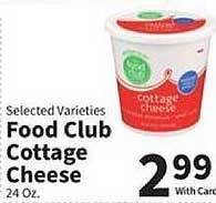 Food City Food club cottage cheese offer